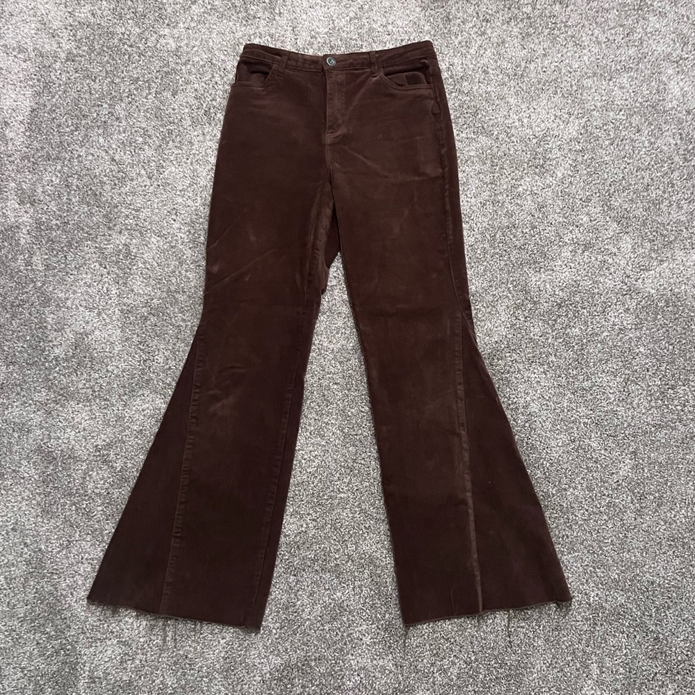 Elegant Chocolate Flare Corduroy Pants
